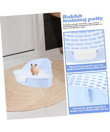 HANABASS Box Rabbit Toilet Rabbits Training Toilet Ferret Cage Small Animal Rabbit Bedding Rat Cage Bunny Pp 25X20X10CM Blue - Buy Online on GoSupps.com