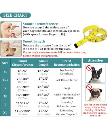 Dog Muzzle for All Sizes Soft Cover Adjustable Straps Poison Bait Protection XS+ Snout (6 - 8 ) - Buy Online on GoSupps.com