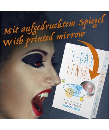 Buy FXCONTACTS Halloween White Blind Zombie Colored Contact Lenses - 2 Pieces No Prescription Limited Vision - Buy Online on GoSupps.com