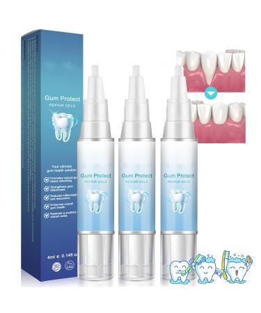 Neslemy Gum Gel NESLEMY Gum Shield Therapy Gel 2024 New Gum Repair Treatment Gel Dentizen Gum Therapy Gel Teeth Whitening Essence Pen Deeply Cleaning Gums Enhances Overall Gum Health (3Pcs)