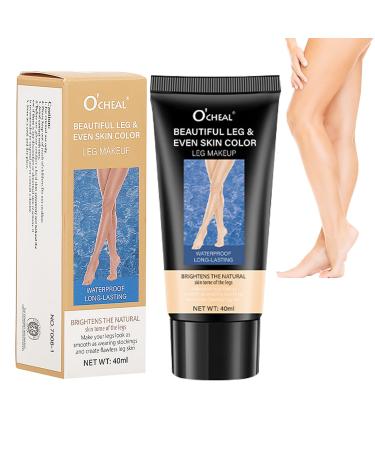 Lot de 2 maquillages imperm ables pour les jambes sans transfert couvrent le tatouage cr me imperm able pour varices maquillage pour cicatrices des jambes et du corps Une belle lueur 40 ml (Lot de 2)