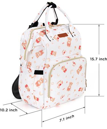 Multifunctional Diaper Bag Backpack with USB Port and Stroller Straps Beige - Buy Online on GoSupps.com