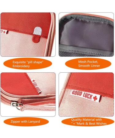 Mini Zippered First Aid Kit Bag - 3 Pack of Travel Medication Pouches - Compact and Organized for Emergencies - 5.5x4.3x0.8Inch - Buy Online on GoSupps.com