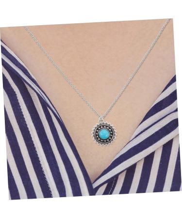 HOOTNEE 1 Set Layered Necklace Girl Accessories Turquoise Necklace for Girls Women Girl Necklace Grace Miss - Buy Online on GoSupps.com