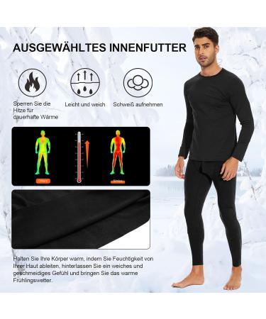 Buy Simiya Men's Extra Warm Thermal Long Underpants | Thermo Leggings for Winter | Black - Buy Online on GoSupps.com