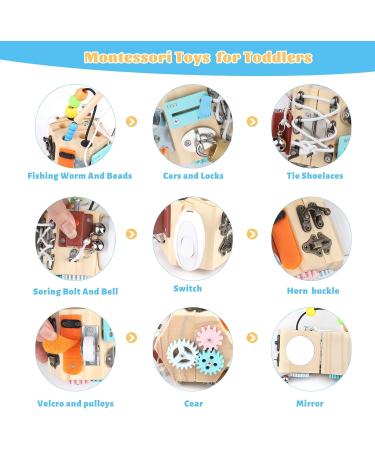 Dbreaks Busy Board Baby | 13-in-1 Montessori Activity Cube for Kids 3+ | Educational Fidget & Stress Relief Toys - Buy Online on GoSupps.com