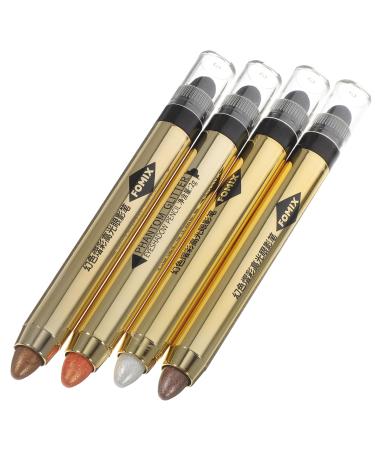 Didiseaon 4pcs Highlighter Eyeshadow Pencil Women Cosmetics Makeup Pencil Glitter Eye Shadow Plastic