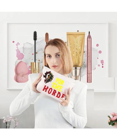 Levlo Warcraft Game Cosmetic Makeup Bag - Horde Inspired Gift for Gamers | Zipper Pouch for Women & Girls - Buy Online on GoSupps.com