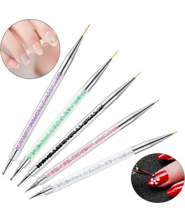 5pcs Nail Art Brush Set with Liner, Dotting, and Painting Pens - Buy Online on GoSupps.com