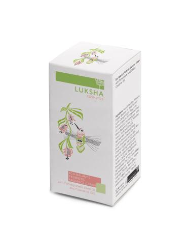 Luksha Eco-Balance Probiotic Radiance Cream with Pomegranate Seed Oil & CoQ10 Lightweight Hydrating Moisturizer 30 ml Airless Pump