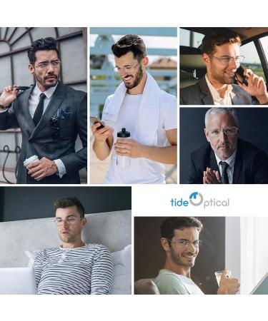 Metal Reading Glasses for Men & Women - Blue Light Blocking (Gun Metal 1.0x) - International Shipping Available - Buy Online on GoSupps.com