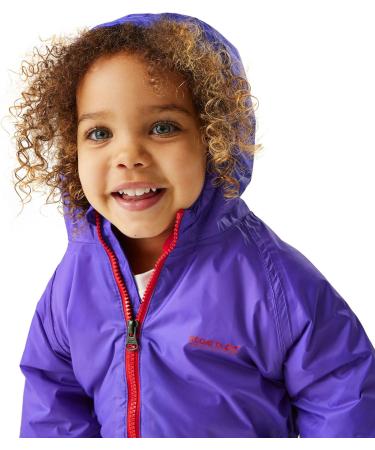 Regatta Kids Splosh III Waterproof Puddle Suit Peony Purple 5-6 Years - Buy Online on GoSupps.com