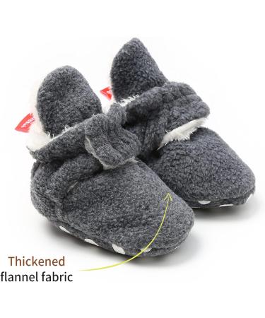 TMEOG Baby Booties Slippers - Dark Grey Furry Infant Boots for Boys Girls 0-6 Months - Buy Online on GoSupps.com