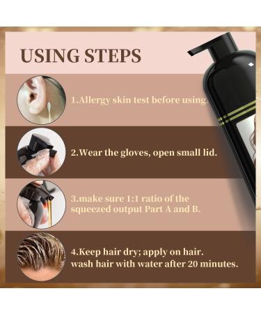 MOHOPE Reddish Browning Shampoo 14.1 Fl Oz (400ml) | 100% Grey Coverage 3 In 1 Hair Dye | Semi Permanent Lasts 30 Days | Natural, Ammonia-Free Formula | 20-Minute Application - Buy Online on GoSupps.com