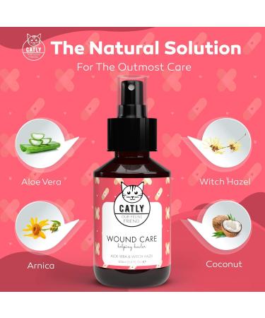 Catly Wound Care - Cat Care Spray - Skin Care For Cats: A Cat Ointment & Cat Paw Ointment - Spray for Cat First Aid Kit & Cat Care Supplies - Alternative To Liquid Bandage For Cats & Cat Cream 100ml - Buy Online on GoSupps.com