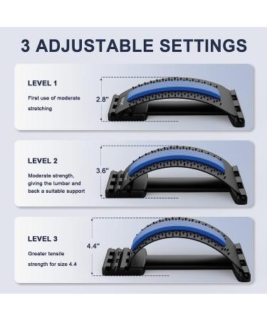 Modquen Multi-Level Back Stretcher for Lower Back Pain Relief - Herniated Discs, Scoliosis, Sciatic Nerve Pain - Lumbar Support Device - Buy Online on GoSupps.com