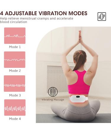Shop Period Heating Belts - Electrical Menstrual Heating Belts with 4 Vibration Modes & 3 Temperature Levels for Abdominal Pain Relief - White Blanc - Buy Online on GoSupps.com