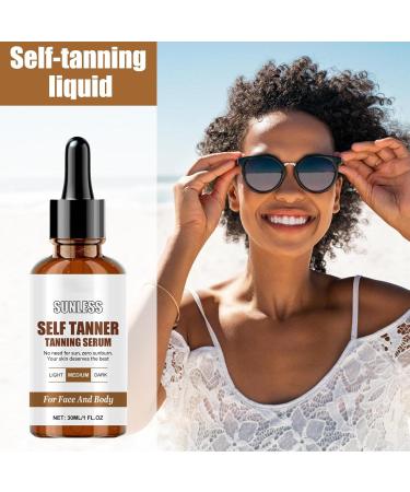  YNPQTDS Sunless Self Tanning Drops | Gentle Sunless Solution For Home Natural Long Lasting Tan Solution 30ml For Outdoor Travel Home School - Buy Online on GoSupps.com