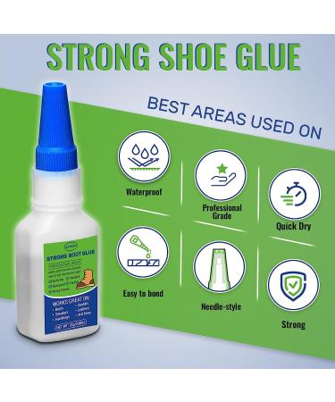 Professional Boot Glue - Strong Quick Dry Shoe Repair Adhesive for Boots, Leather Shoes, Sneakers & Handbags - Buy Online on GoSupps.com