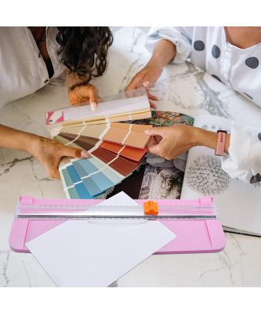 Portable Paper Cutter Guillotine Paper Trimmer Scrapbooking with Security Safeguard for Standard Cutting of A2 A3 A4 A5 Paper  Photos or Labels - Pink - Buy Online on GoSupps.com