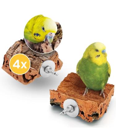 Vogelgaleria 4 x cork picking stone for birds.The delicious alternative to the limestone or sepia shell budgie accessories 4 cork pickers
