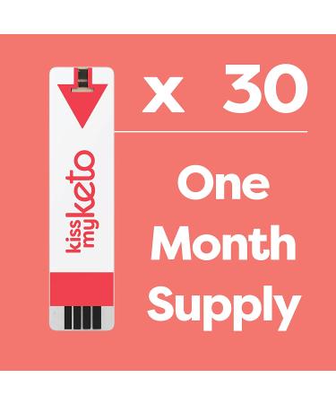 Kiss My Keto Blood Test Strips for Monitoring Ketones | 30 Ketone Testing Strips for KMK Keto Blood Monitor | 1 Month Supply | Pack of 30 Strips - Buy Online on GoSupps.com