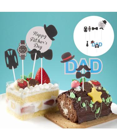 Theaque 1 Set Father's Day Cupcake Toppers Father's Day Dessert Topper for Party Decor - Buy Online on GoSupps.com