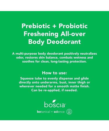 Boscia Skin Nutrition Body Deodorant - Natural Vegan Skincare, Prebiotic Probiotic All Over Deodorizing Blend for Sensitive Skin, 2.11 Oz - Buy Online on GoSupps.com