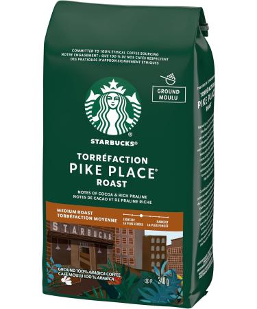 STARBUCKS Pike Place Roast Ground Coffee Medium Roast Smooth Well-Rounded Blend Of Latin American Coffee Beans 340g Bag - Buy Online on GoSupps.com