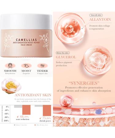BIOAQUA Camellias Anti-Oxidation Moist Repair Face Cream - Moisturizing Facial Skin Care 50g | International Shipping Available - Buy Online on GoSupps.com