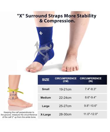 NEENCA Ankle Brace for Sprained Ankle | Compression Sleeve & Stabilizer for Pain Relief | Removable Strap for Plantar Fasciitis & Achilles Tendonitis | Suitable for Men & Women - Size Large Right - Buy Online on GoSupps.com