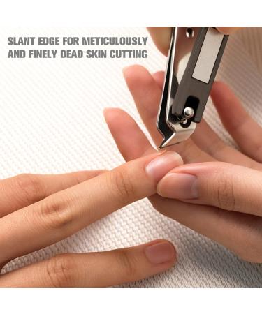 Feryes Nail Clipper Set 2 Stainless Steel Nail Clippers for Toenails & Fingernails Curved & Beveled Blades 3.14 Inch Taupe - Buy Online on GoSupps.com