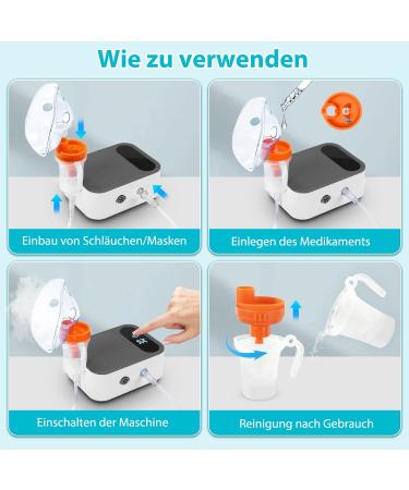 Sentasi Inhalation Device for Adults & Kids | Electric Inhalator for Asthma & Colds | Home Use with Mouthpiece & Mask - Buy Online on GoSupps.com