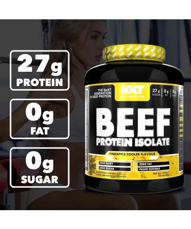 NXT Nutrition Beef Protein Isolate Powder - Paleo Keto Friendly - Dairy & Gluten Free | 1.8kg Pineapple Flavor - Buy Online on GoSupps.com