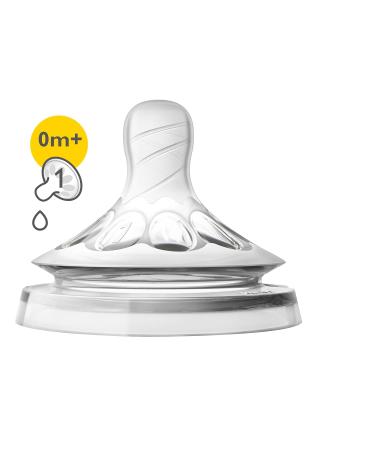 Philips Avent Natural Baby Bottle Newborn Flow Nipple 0M+ 4-Pack - SCF651/43 - Buy Online on GoSupps.com