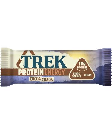 TREK Cocoa Chaos High Protein Energy Bar - Plant Based - Gluten Free - Natural Ingredients | Pack of 36 Bars - Buy Online on GoSupps.com