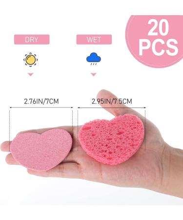 20 Pieces Compressed Facial Sponges - Natural Cellulose Cleansing Sponges for Face - Professional Cosmetic Spa Sponges for Makeup Removal and Exfoliation - Buy Online on GoSupps.com