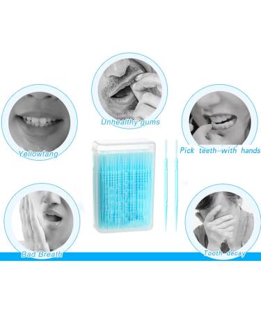 Buy BSitsss 200 Interdental Brushes - Extra Fine Soft Silicone Dental Floss for Gentle & Efficient Tooth Cleaning - Portable Blue Toothpicks - Buy Online on GoSupps.com