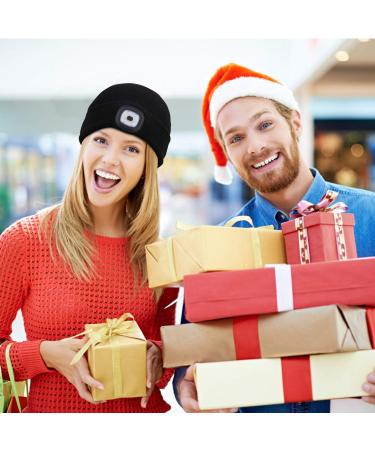 SMINIKER USB Rechargeable Beanie Hat with Light - Unisex Headlamp Beanie for Men, Women, Teens in Black - Buy Online on GoSupps.com