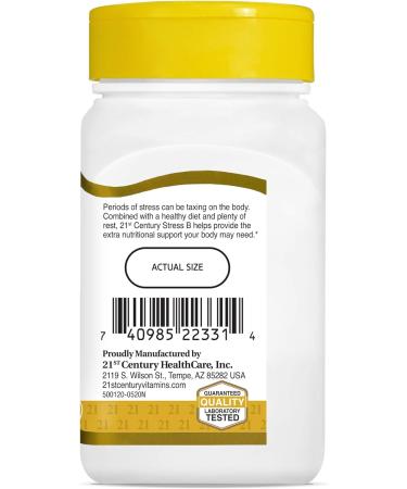 21st Century Stress B with Zinc Tablets 66 Count - Pack of 3 | Natural Stress Relief Formula - Buy Online on GoSupps.com