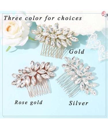 Unicra Crystal Wedding Hair Comb - Bridal Hair Accessories for Brides & Bridesmaids (Silver) - Buy Online on GoSupps.com