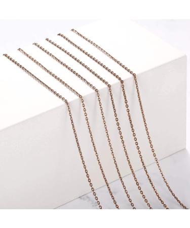 24 Pack Antique Red Copper Twisted Link Chain Necklace for Jewelry Making - 20 Inch - Buy Online on GoSupps.com