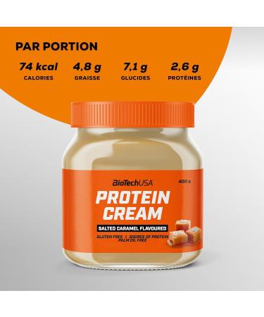 BioTechUSA Protein Cream | High Protein | Salted Caramel Flavored Spread | Gluten Free | Palm Oil Free - Buy Online on GoSupps.com
