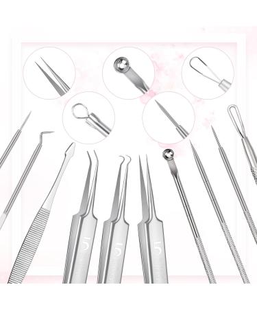 Buy SWTYEXT 10-Piece Blackhead Remover Tool Set - Stainless Steel Comedone Squeezer for Men & Women - Effective Pimple Press Tools in Box - Buy Online on GoSupps.com