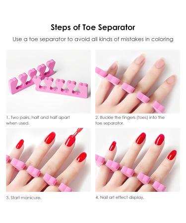 Buy Lasieyo 50 Peach Herz Heart Dividers - Soft Foam Toe Spreader for Nail Polish Nail Art & Pedicure | Cotton Finger Separators - International Shipping Available - Buy Online on GoSupps.com