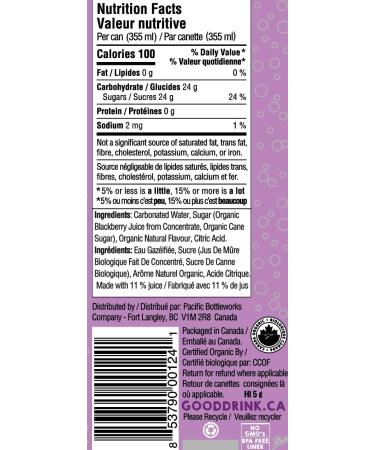 GoodDrink Organic Fruit Soda Wild Blackberry - 355ml (Pack of 12) - Buy Online on GoSupps.com