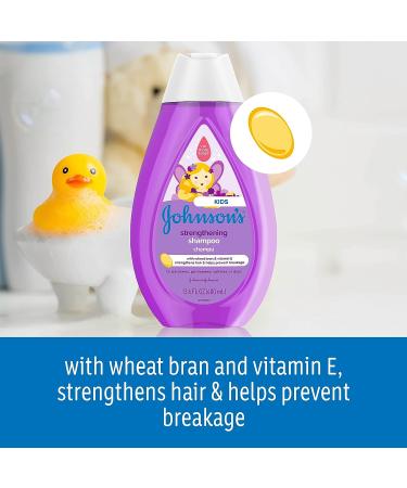 Johnson's Strengthening Tear-Free Kids' Shampoo with Vitamin E - Paraben, Sulfate, & Dye-Free - Gentle for Toddler's Hair - 13.6 fl. oz - Buy Online on GoSupps.com