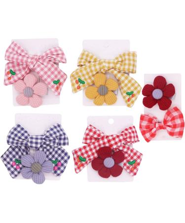 Petunny Cute Flower Hair Clips for Girls - 10Pcs Fully Lined Barrette Accessories for Kids (Random Color) - Buy Online on GoSupps.com