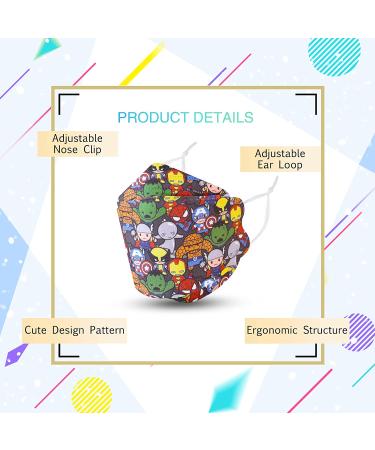 Kids Washable Face Mask | Adjustable Ear Loops | Cute Designer Patterned Mask - Buy Online on GoSupps.com