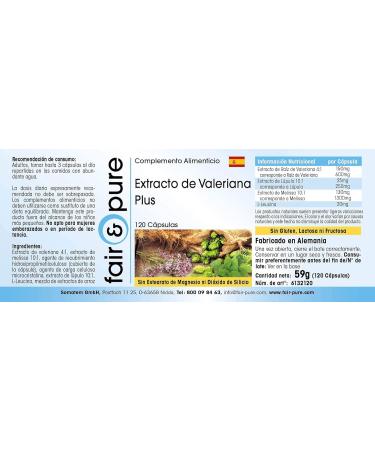 SoMatEm Fair & Pure Valerian Extract Plus with hops and lemon balm vegan without magnesium stearate 120 valerian capsules - Buy Online on GoSupps.com